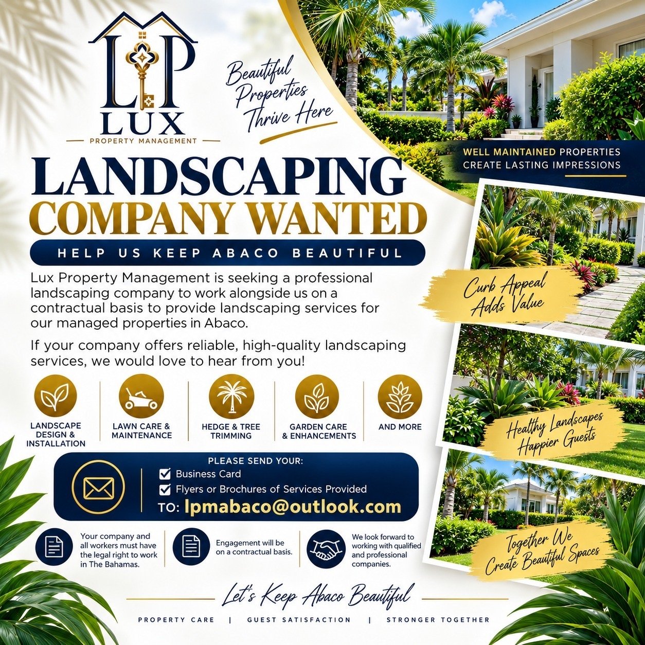 Flyer: Landscaping company wanted